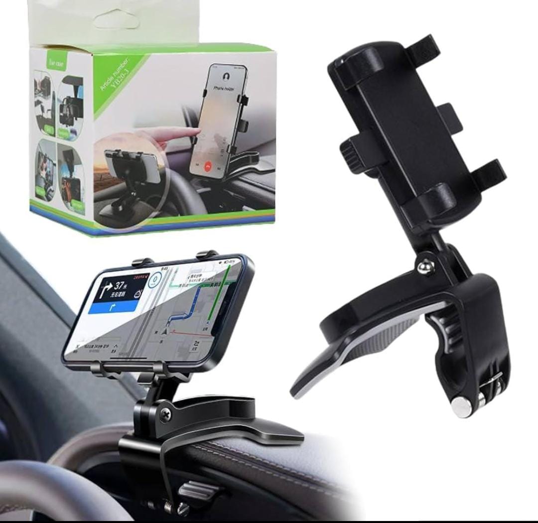 Dashboard Car Phone Holder ABS – 360° Rotatable