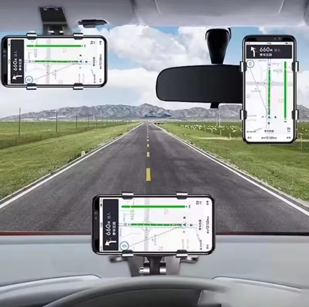 Dashboard Car Phone Holder ABS – 360° Rotatable