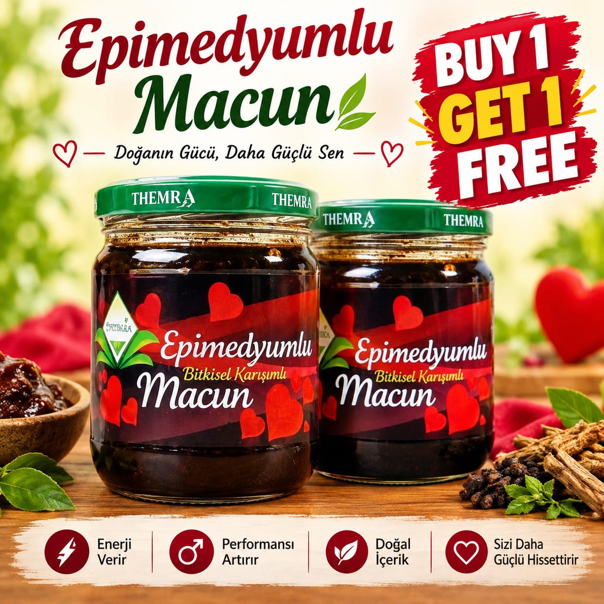 Themra Epimedium Macun 240g Jar